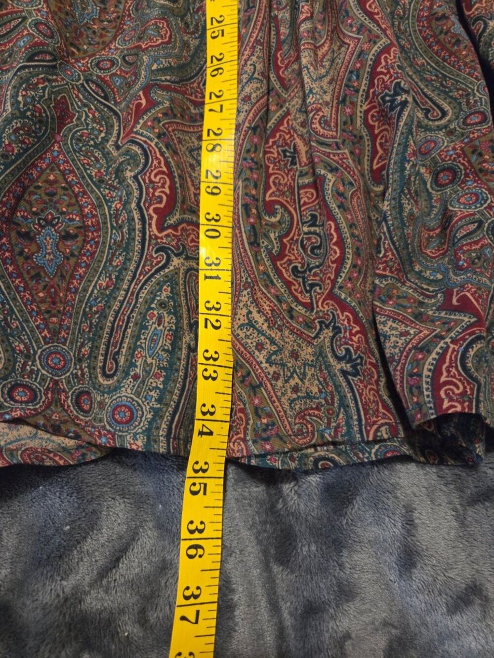 VTG J.G. Hook Paisley Long Skirt plated Womens 10 Rayon Classic preppy - Picture 6 of 7